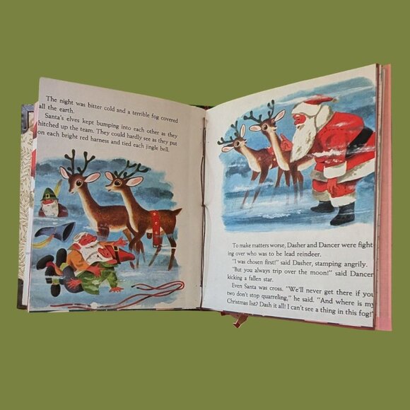Rudolph the Red-nosed Reindeer Altered Little Golden Book Journal Scrapbook - Picture 5 of 6
